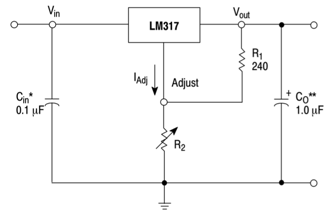 LM317 circuit diagram